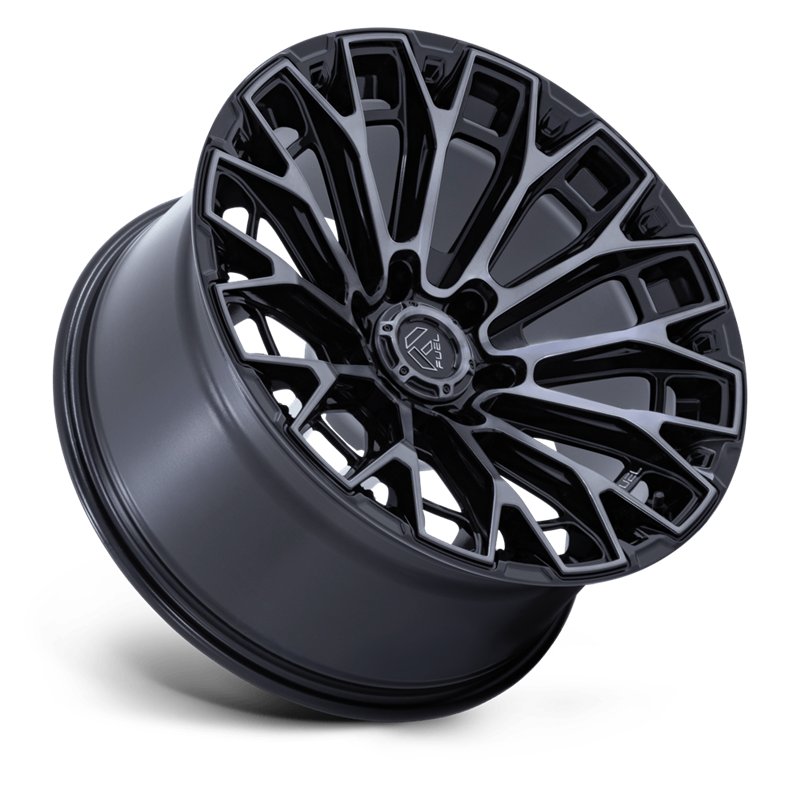 Fuel Off-Road | FC882 TRAX 20x9.0 ET1 - GLOSS BLACK MACHINED FACE DARK TINTED CLEAR