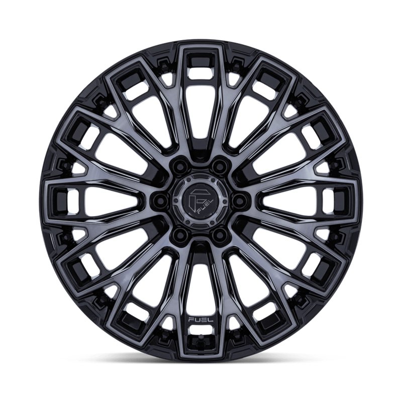 Fuel Off-Road | FC882 TRAX 20x9.0 ET1 - GLOSS BLACK MACHINED FACE DARK TINTED CLEAR