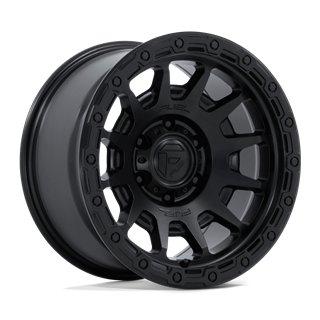 Fuel Off-Road | FC884 FORTRESS 18x9.0 ET20 - MATTE BLACK W/ GLOSS BLACK LIP