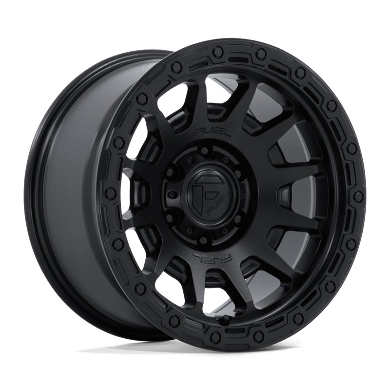 Fuel Off-Road | FC884 FORTRESS 18x9.0 ET20 - MATTE BLACK W/ GLOSS BLACK LIP