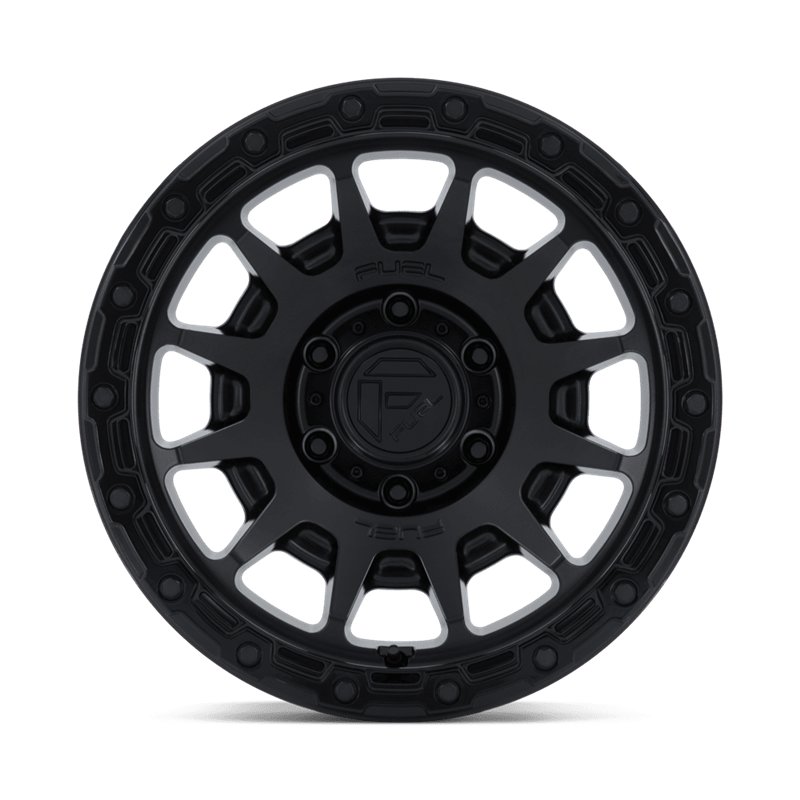 Fuel Off-Road | FC884 FORTRESS 18x9.0 ET20 - MATTE BLACK W/ GLOSS BLACK LIP
