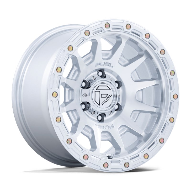 Fuel Off-Road | FC884 FORTRESS 17x8.5 ET25 - GLOSS SILVER W/ MACHINED FACE