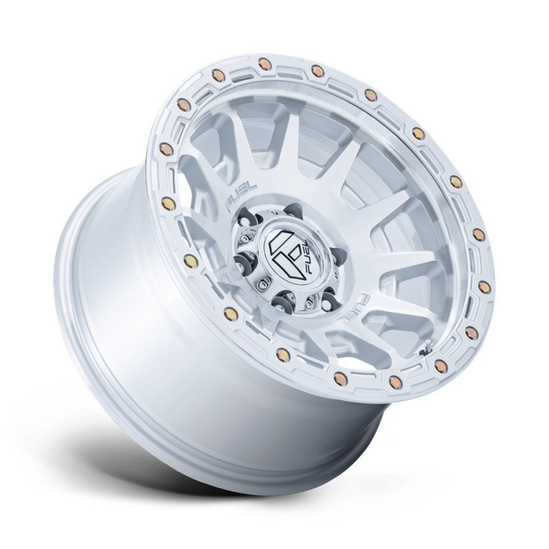 Fuel Off-Road | FC884 FORTRESS 17x8.5 ET25 - GLOSS SILVER W/ MACHINED FACE