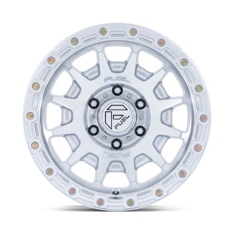 Fuel Off-Road | FC884 FORTRESS 17x8.5 ET25 - GLOSS SILVER W/ MACHINED FACE