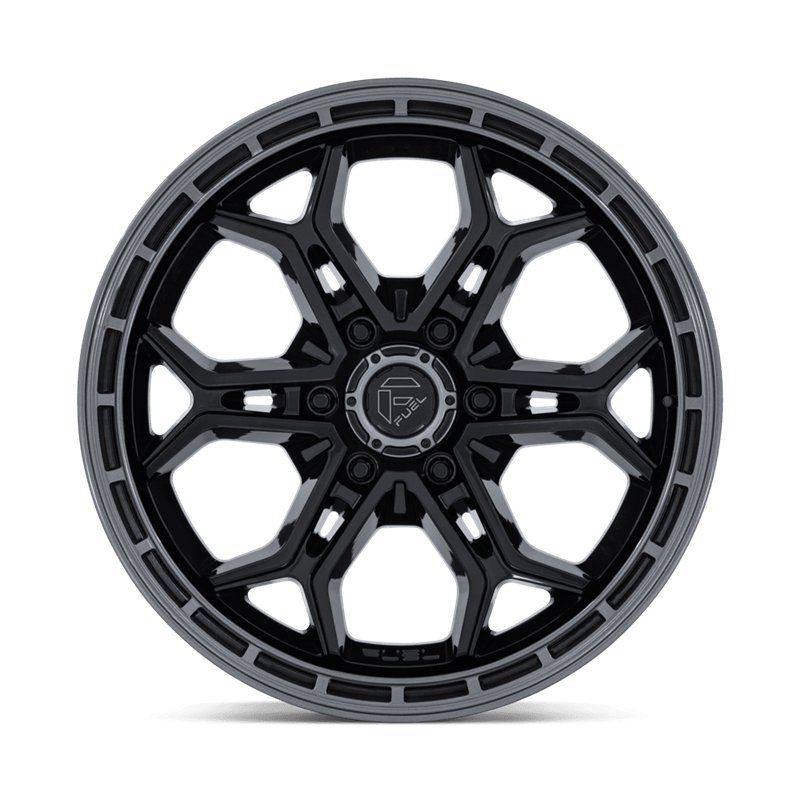 Fuel Off-Road | FC896 HEATHEN 20x9.0 ET1 - GLOSS BLACK W/ GUNMETAL LIP