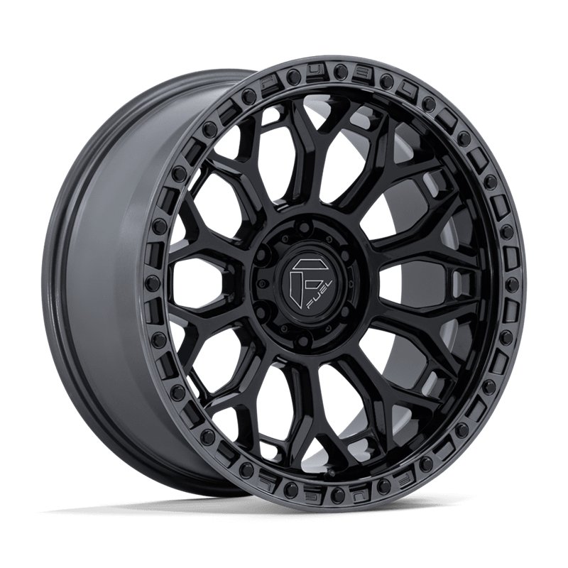 Fuel Off-Road | FC901 TALON 20x9.0 ET1 - GLOSS BLACK W/ GUNMETAL LIP