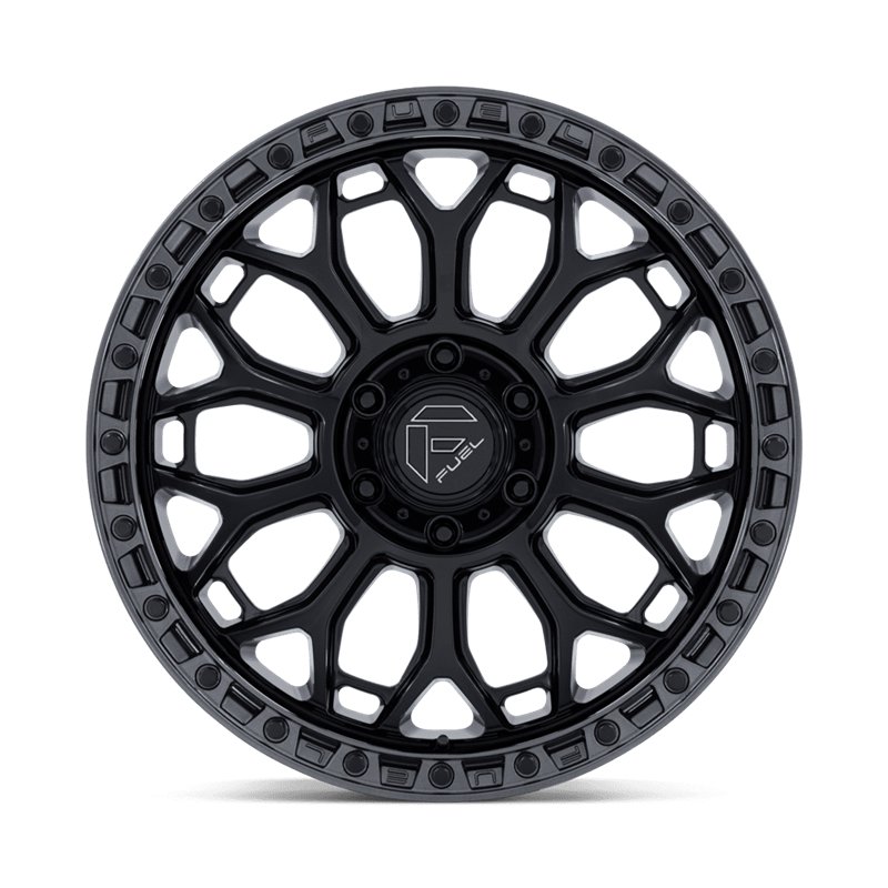 Fuel Off-Road | FC901 TALON 20x9.0 ET1 - GLOSS BLACK W/ GUNMETAL LIP