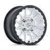 Fuel Off-Road | FV866 PISTON UTV 15x7.0 ET38 - HYPER SILVER MACHINED FACE MATTE BLACK LIP