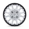 Fuel Off-Road | FV866 PISTON UTV 15x7.0 ET38 - HYPER SILVER MACHINED FACE MATTE BLACK LIP