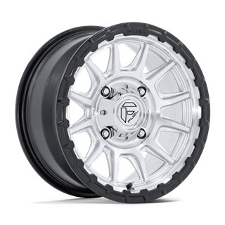 Fuel Off-Road | FV866 PISTON UTV 15x7.0 ET10 - HYPER SILVER MACHINED FACE MATTE BLACK LIP