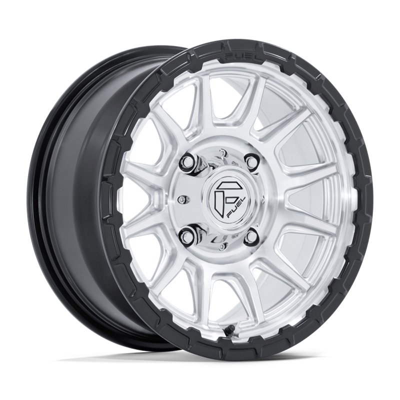 Fuel Off-Road | FV866 PISTON UTV 15x7.0 ET10 - HYPER SILVER MACHINED FACE MATTE BLACK LIP