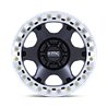 KMC | KM238 VI BEADLOCK 17x9.0 ET-12 - SATIN BLACK W/ MACHINED RING