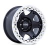 KMC | KM238 VI BEADLOCK 17x9.0 ET-12 - SATIN BLACK W/ MACHINED RING
