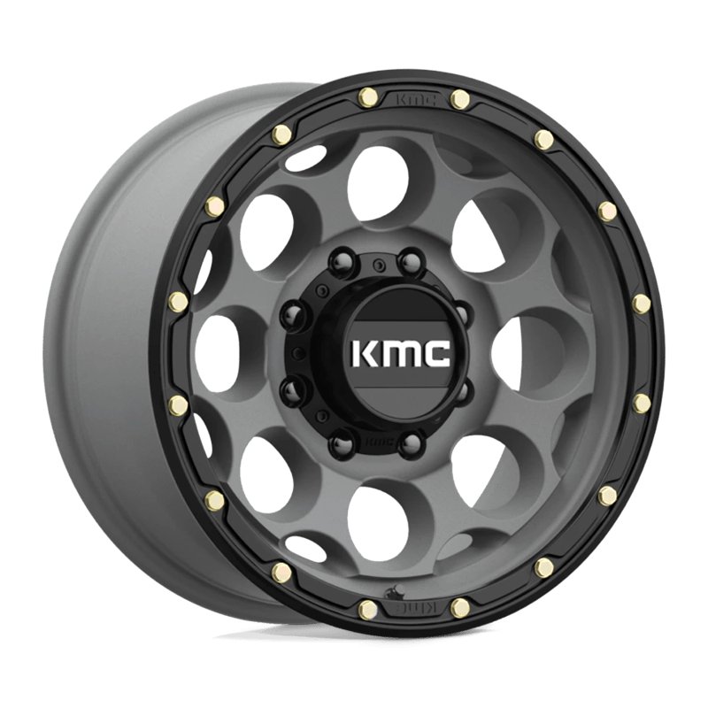 KMC | KM541 DIRTY HARRY 17x8.5 ET0 - SATIN GRAY W/ BLACK LIP
