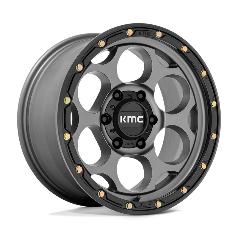 KMC | KM541 DIRTY HARRY 17x9.0 ET-12 - SATIN GRAY W/ BLACK LIP