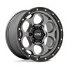 KMC | KM541 DIRTY HARRY 17x9.0 ET-12 - SATIN GRAY W/ BLACK LIP