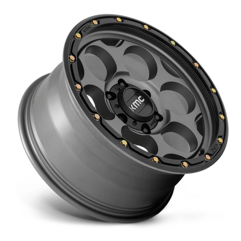KMC | KM541 DIRTY HARRY 17x9.0 ET-12 - SATIN GRAY W/ BLACK LIP