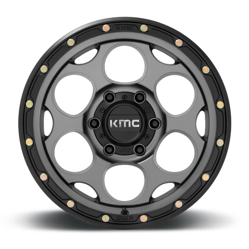 KMC | KM541 DIRTY HARRY 17x9.0 ET-12 - SATIN GRAY W/ BLACK LIP