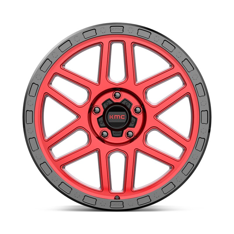 KMC | KM544 MESA 20x9.0 ET25 - CANDY RED W/ BLACK LIP