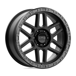 KMC | KM544 MESA 20x9.0 ET18 - SATIN BLACK W/ GLOSS BLACK LIP