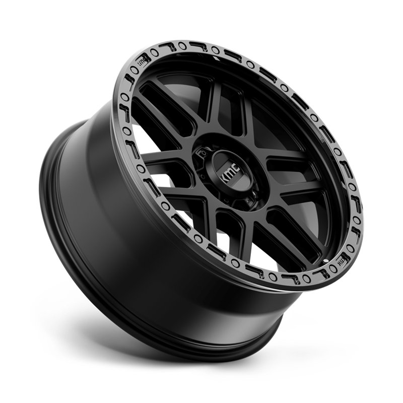 KMC | KM544 MESA 20x9.0 ET18 - SATIN BLACK W/ GLOSS BLACK LIP