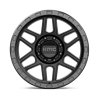 KMC | KM544 MESA 20x9.0 ET0 - SATIN BLACK W/ GLOSS BLACK LIP