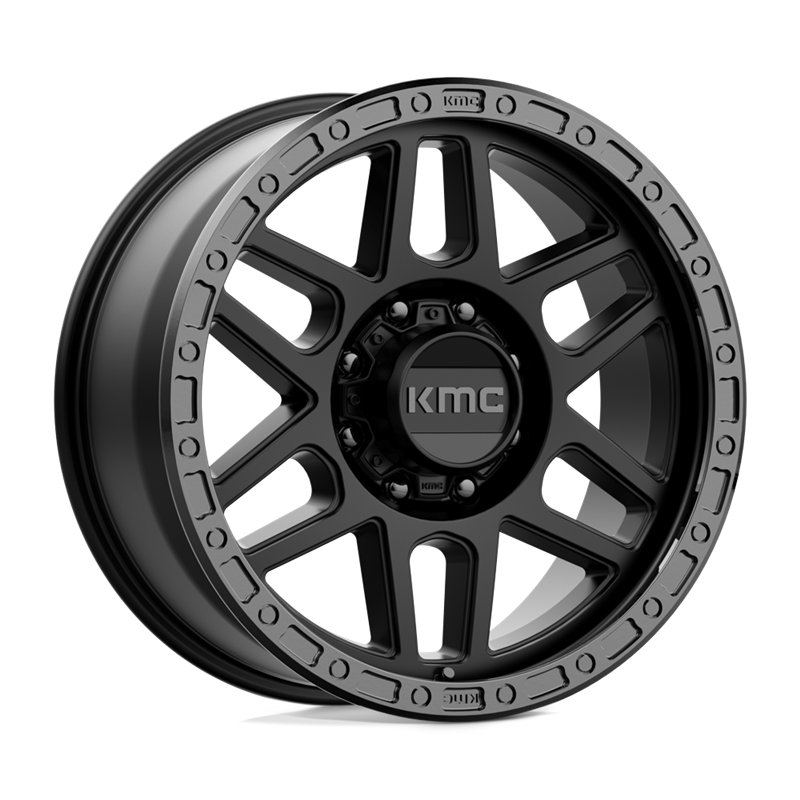 KMC | KM544 MESA 20x9.0 ET18 - SATIN BLACK W/ GLOSS BLACK LIP