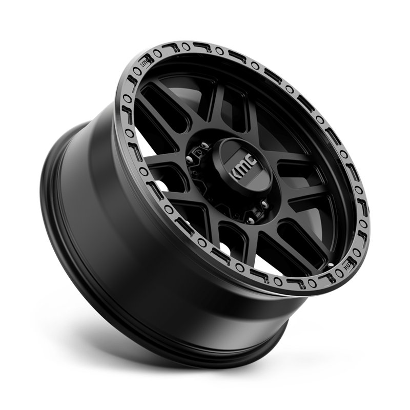 KMC | KM544 MESA 20x9.0 ET18 - SATIN BLACK W/ GLOSS BLACK LIP