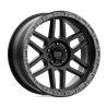 KMC | KM544 MESA 17x8.5 ET0 - SATIN BLACK W/ GLOSS BLACK LIP
