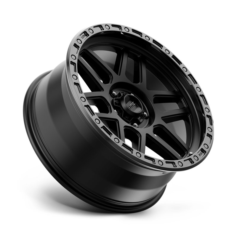 KMC | KM544 MESA 17x8.5 ET0 - SATIN BLACK W/ GLOSS BLACK LIP