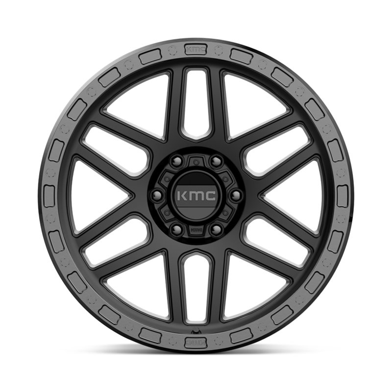 KMC | KM544 MESA 17x8.5 ET0 - SATIN BLACK W/ GLOSS BLACK LIP