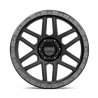 KMC | KM544 MESA 17x8.5 ET0 - SATIN BLACK W/ GLOSS BLACK LIP