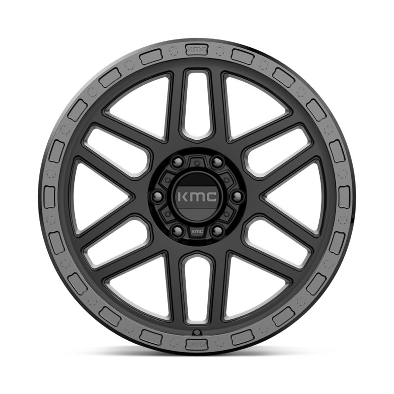 KMC | KM544 MESA 17x9.0 ET18 - SATIN BLACK W/ GLOSS BLACK LIP