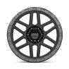 KMC | KM544 MESA 17x9.0 ET18 - SATIN BLACK W/ GLOSS BLACK LIP
