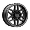 KMC | KM544 MESA 17x9.0 ET18 - SATIN BLACK W/ GLOSS BLACK LIP