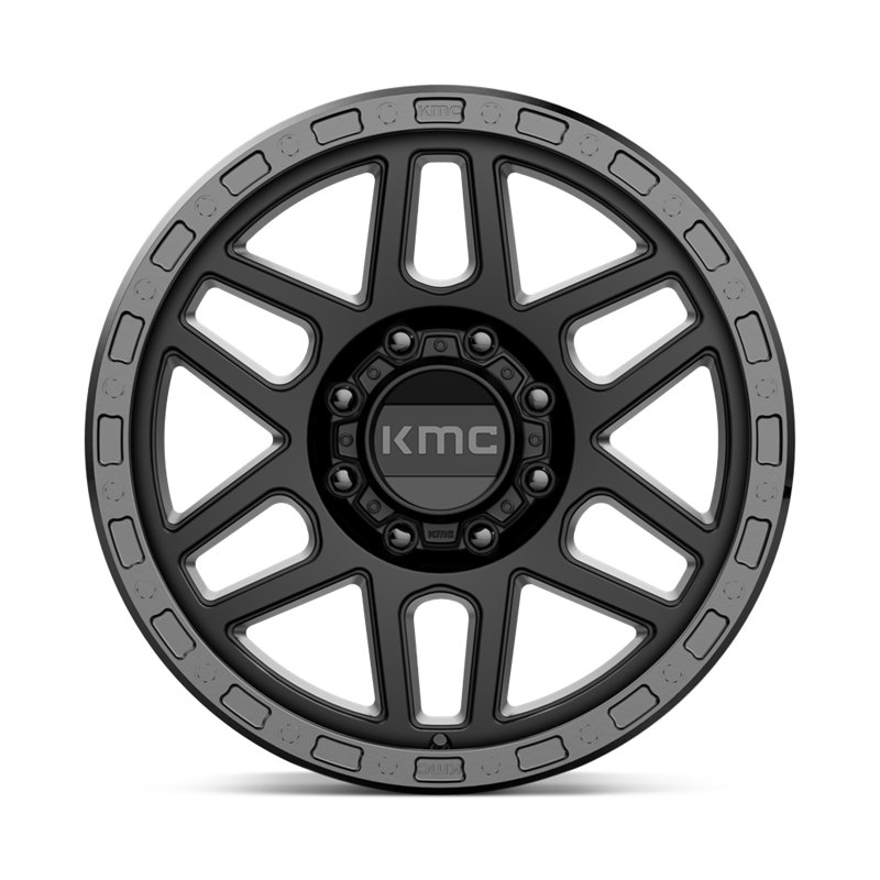 KMC | KM544 MESA 17x9.0 ET18 - SATIN BLACK W/ GLOSS BLACK LIP