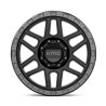 KMC | KM544 MESA 17x9.0 ET18 - SATIN BLACK W/ GLOSS BLACK LIP