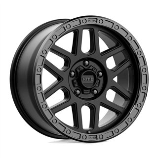 KMC | KM544 MESA 18x9.0 ET25 - SATIN BLACK W/ GLOSS BLACK LIP