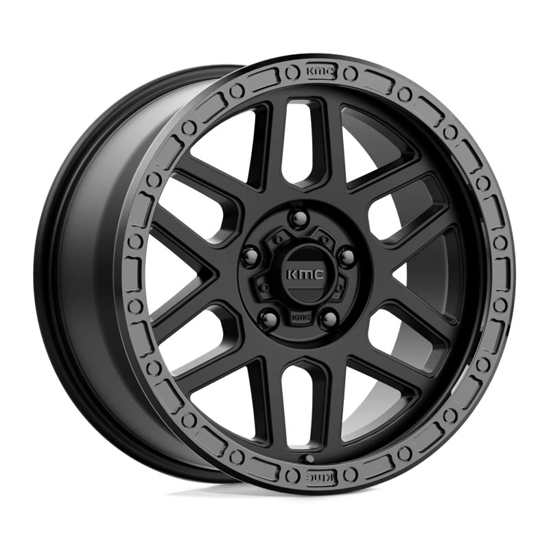 KMC | KM544 MESA 18x9.0 ET25 - SATIN BLACK W/ GLOSS BLACK LIP
