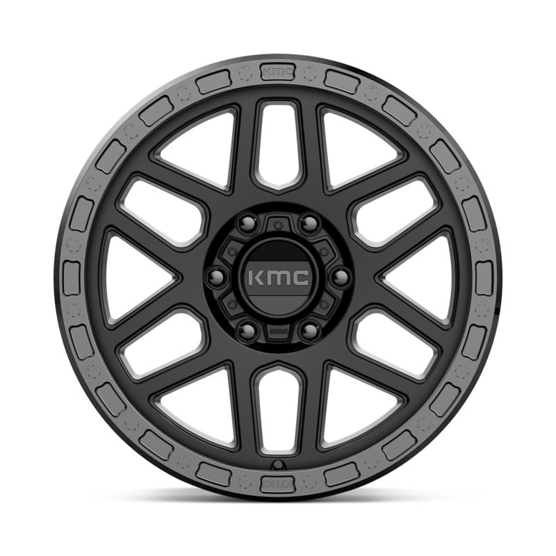 KMC | KM544 MESA 18x9.0 ET18 - SATIN BLACK W/ GLOSS BLACK LIP