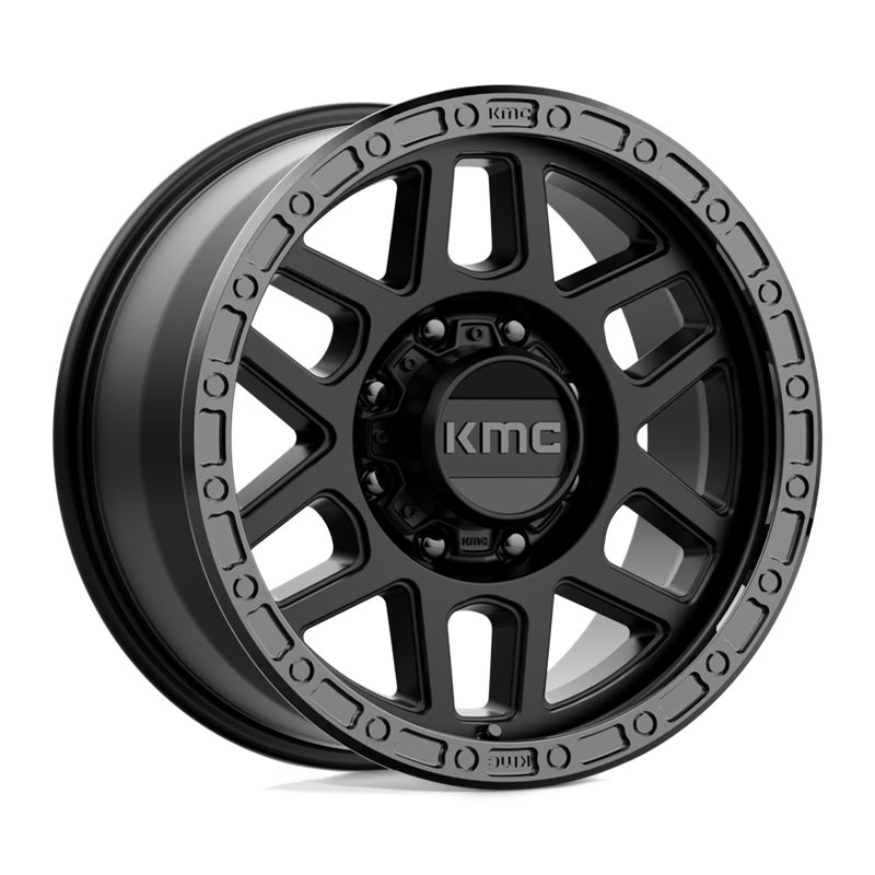 KMC | KM544 MESA 18x9.0 ET18 - SATIN BLACK W/ GLOSS BLACK LIP