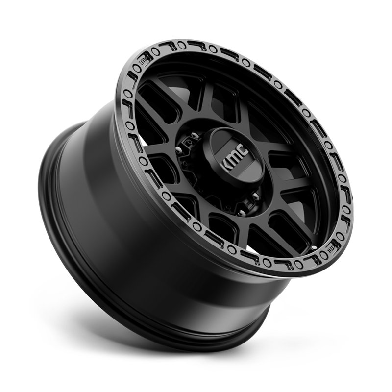 KMC | KM544 MESA 18x9.0 ET18 - SATIN BLACK W/ GLOSS BLACK LIP