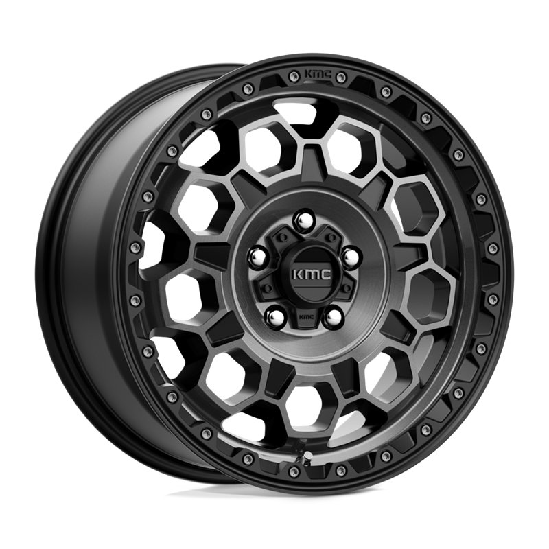 KMC | KM545 TREK 17x9.0 ET-12 - SATIN BLACK W/ GRAY TINT
