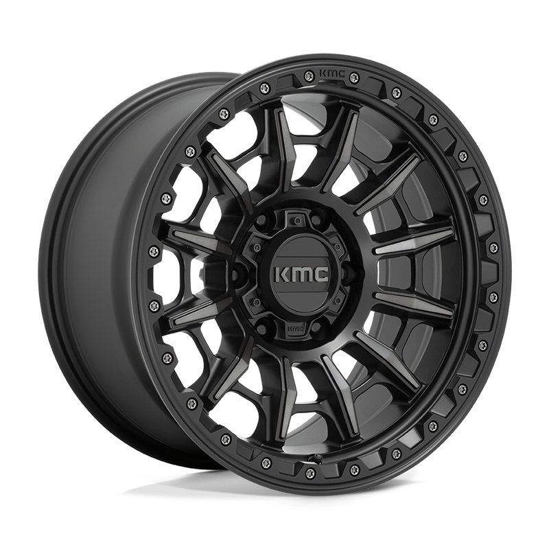 KMC | KM547 CARNAGE 16x8.0 ET0 - SATIN BLACK W/ GRAY TINT