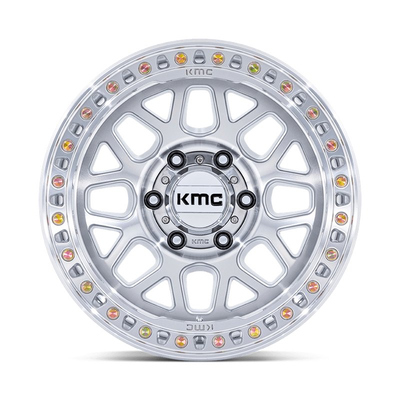 KMC | KM549 GRS 20x9.0 ET18 - GLOSS SILVER W/ MACHINED FACE