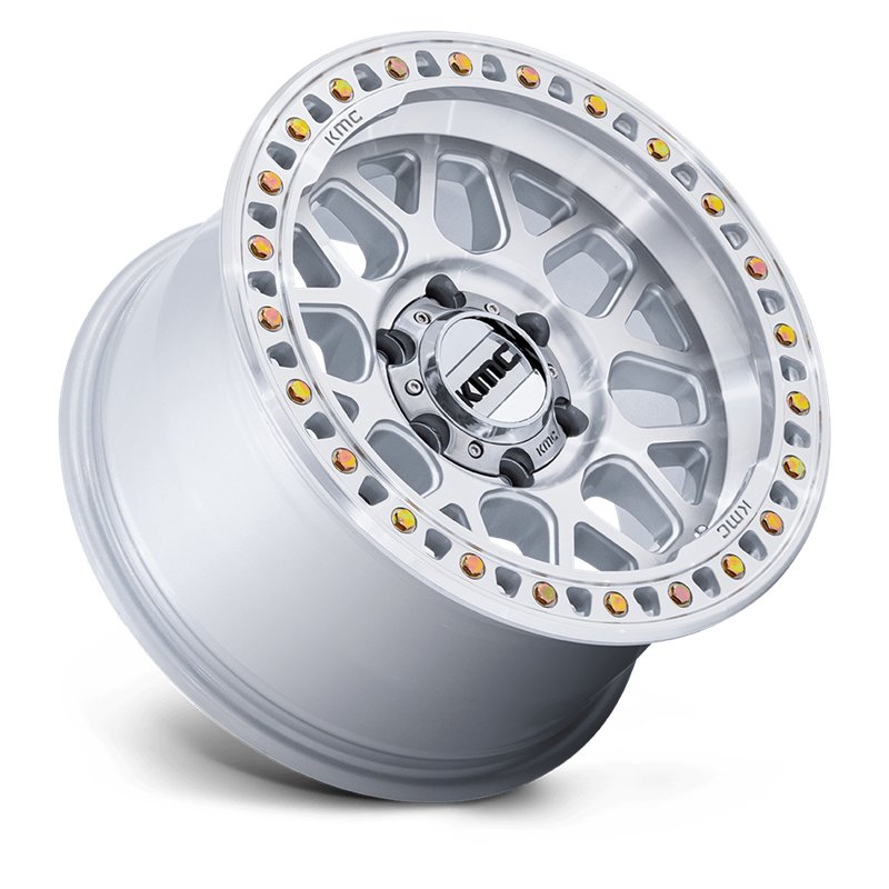 KMC | KM549 GRS 17x9.0 ET-12 - GLOSS SILVER W/ MACHINED FACE