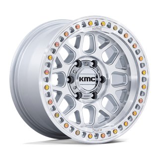 KMC | KM549 GRS 18x9.0 ET18 - GLOSS SILVER W/ MACHINED FACE