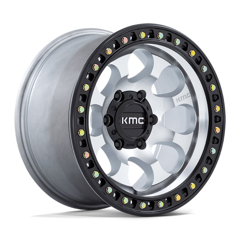 KMC | KM550 RIOT SBL 17x8.5 ET10 - MACHINED W/ SATIN BLACK LIP