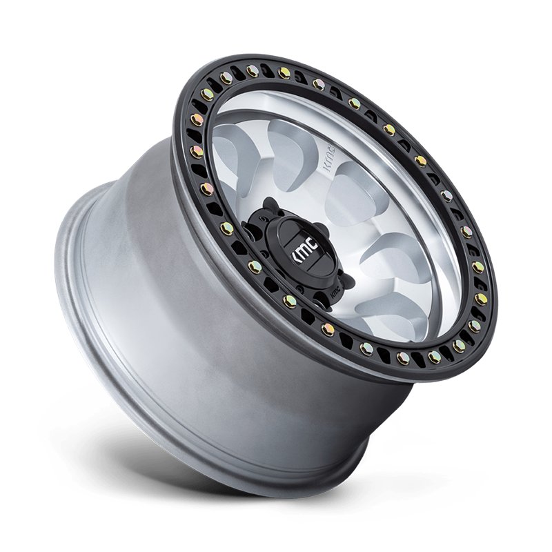 KMC | KM550 RIOT SBL 17x8.5 ET10 - MACHINED W/ SATIN BLACK LIP