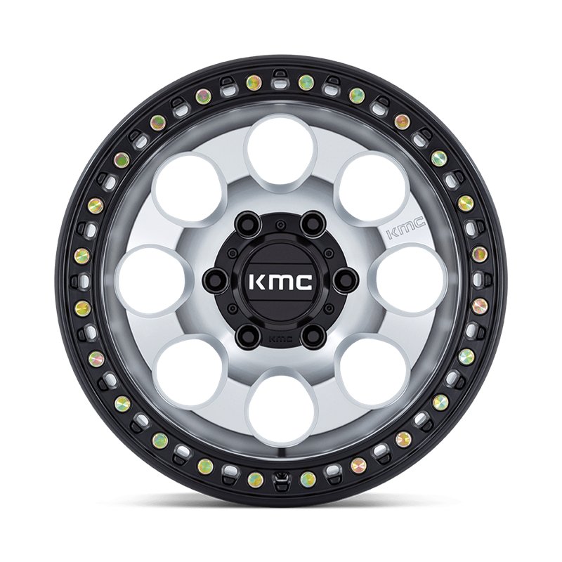 KMC | KM550 RIOT SBL 17x8.5 ET10 - MACHINED W/ SATIN BLACK LIP